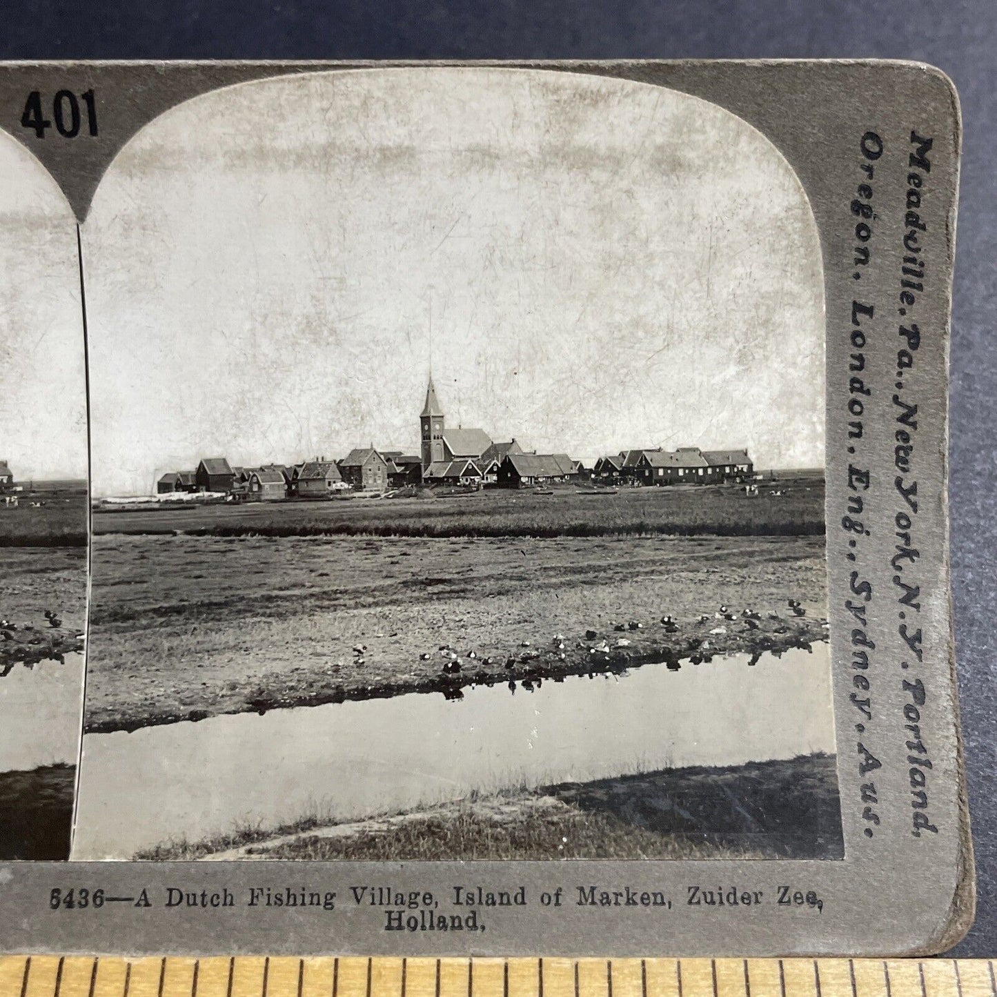 Antique 1910s Village Of Marken Holland Netherlands Stereoview Photo Card P5171