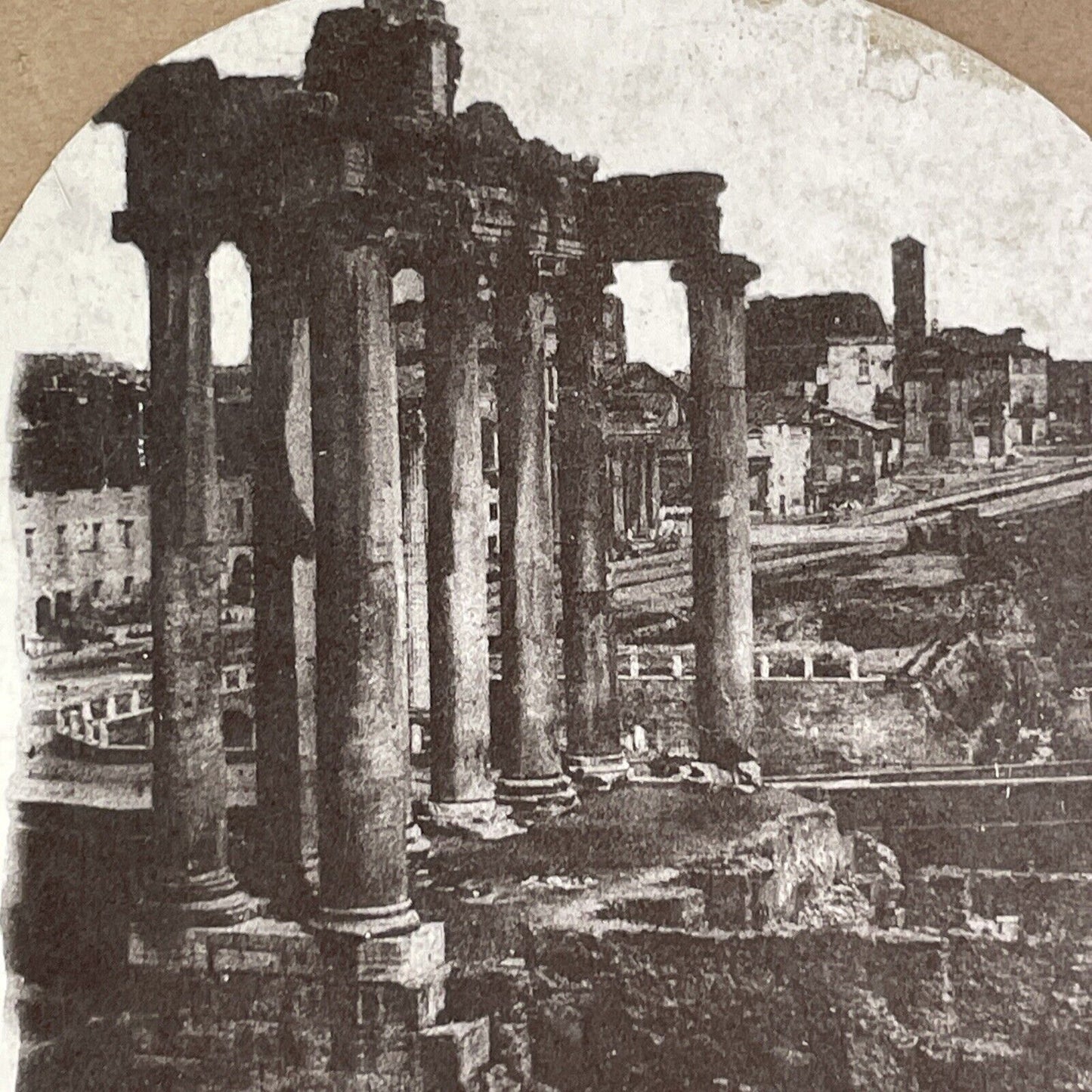 Ruins Of The Acropolis Unexcavated Athens Stereoview Antique c1852 X1889