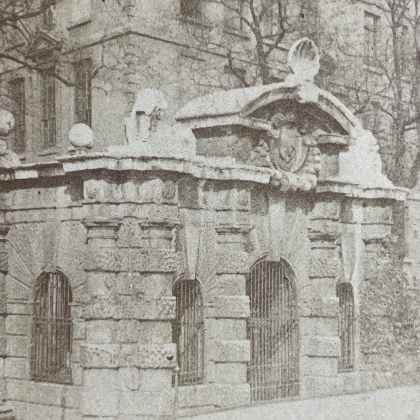 Antique 1870s York Watergate Stone Gate England Stereoview Photo Card P4571