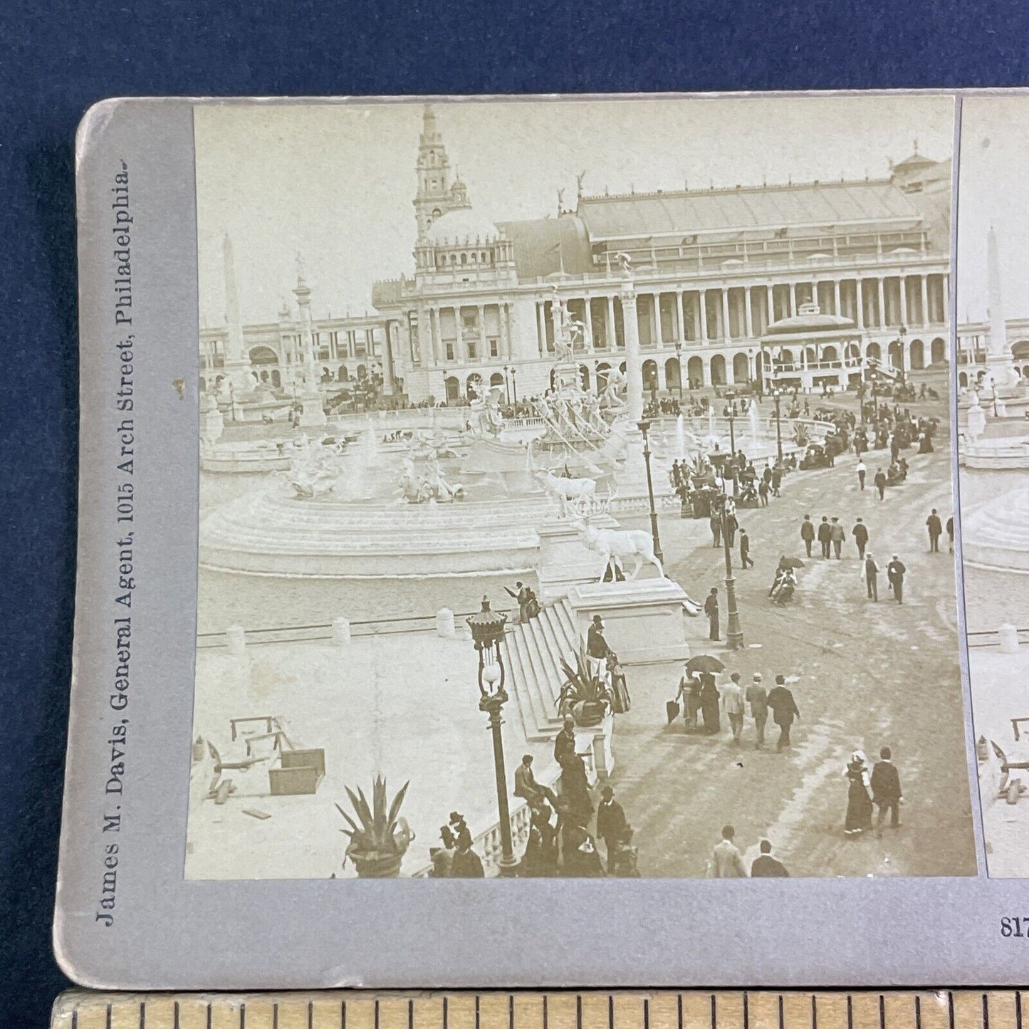 Wealthy People Attending Chicago World's Fair Stereoview Antique c1893 X3198