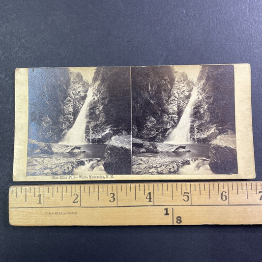 Glen Ellis Falls North Conway New Hampshire Stereoview N.W. Pease c1870s Y447