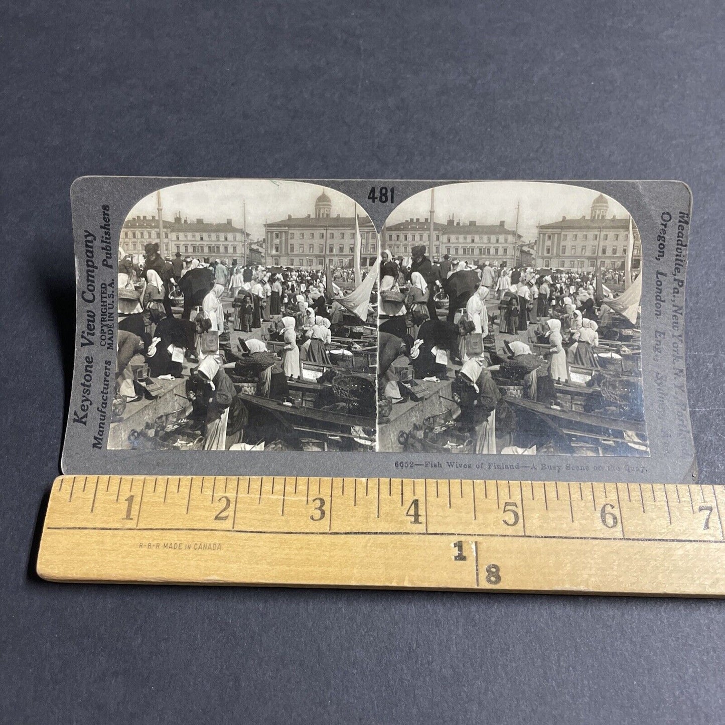 Antique 1904 Strong Finnish Women Helsinki Finland Stereoview Photo Card P4560