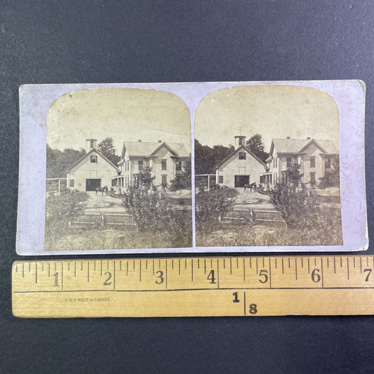 Richard Messer House Andover New Hampshire Stereoview Antique c1870s Y1438