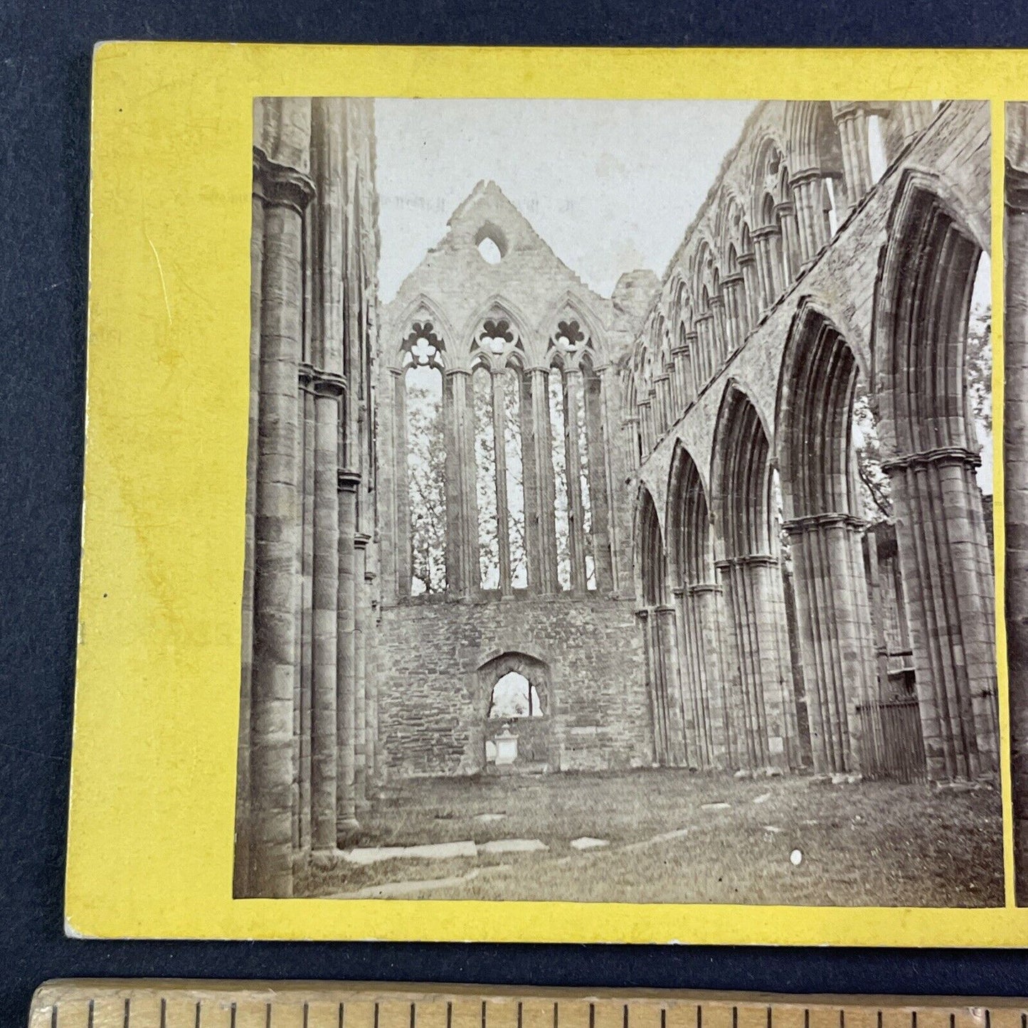 Dunblane Cathedral Church Scotland Stereoview P. Ewing Antique c1855 Y2203