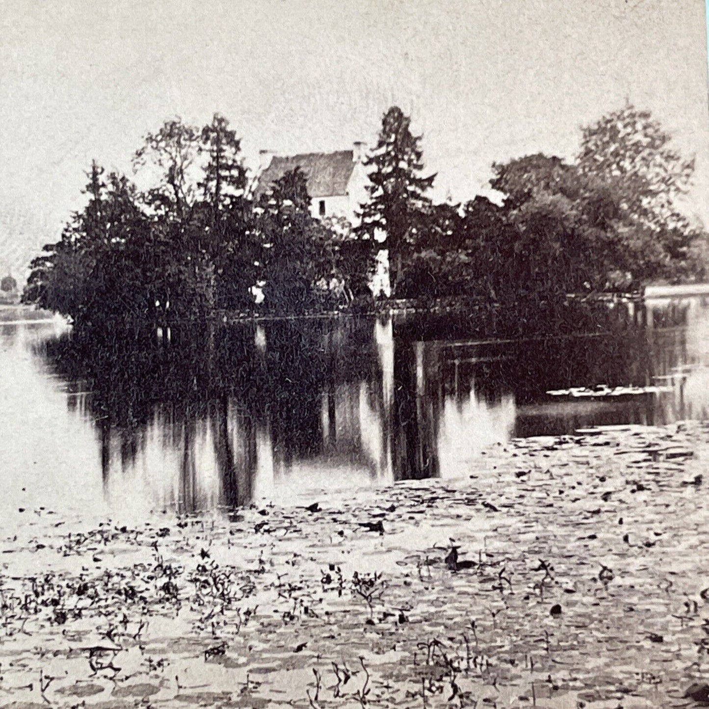 The Tower House Loch Of Clunie Stereoview Scotland UK Antique c1855 X3705