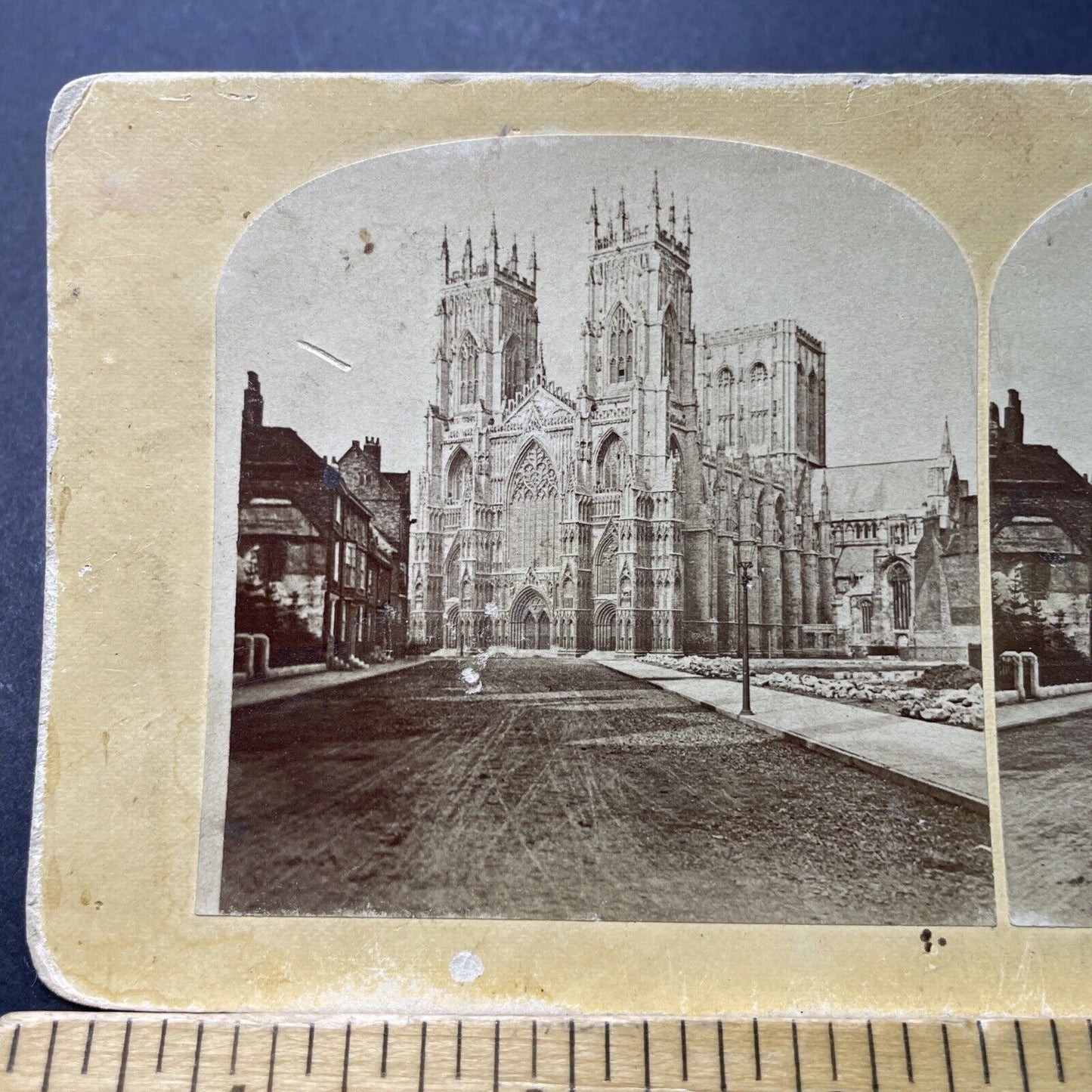 Antique 1870s York Minster Cathedral Church England Stereoview Photo Card P4018