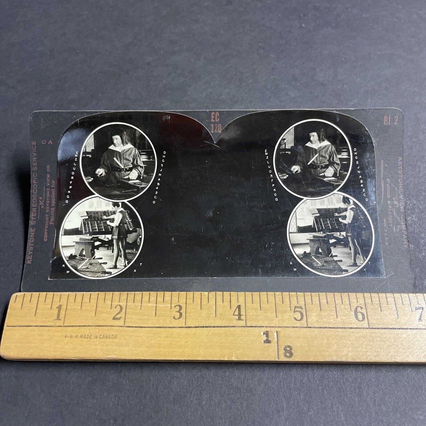 Antique 1920s Keystone Eye Training Magic Illusion Stereoview Photo Card P4655