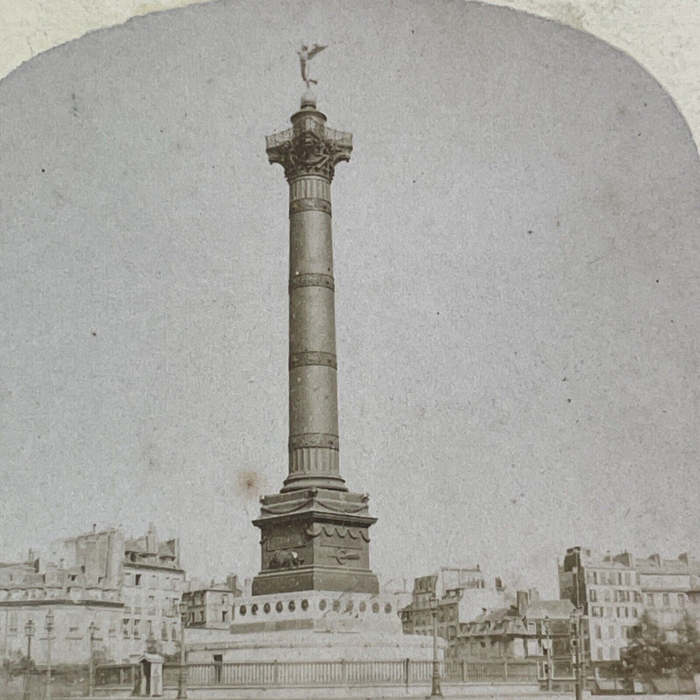 The Place de la Bastille Stereoview Paris France Antique c1870 X3762