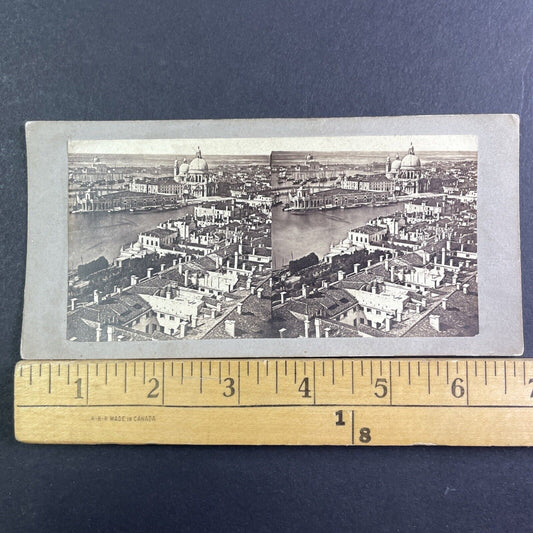 Panorama View Of Venice Italy Stereoview Carlo Ponti Antique c1855 X3296