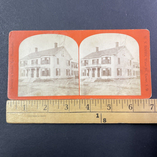 Ladies Hotel 66 High Street Stereoview Exeter New Hampshire Antique c1869 X890