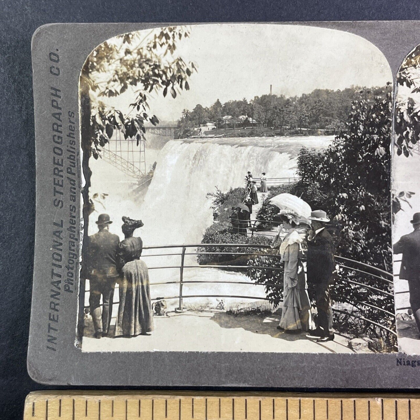 Wealthy Couples in Niagara Falls New York Stereoview C.L. Wasson c1905 Y3006