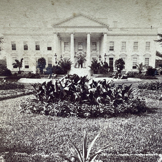 Antique 1880s The White House Washington DC Stereoview Photo Card P2434