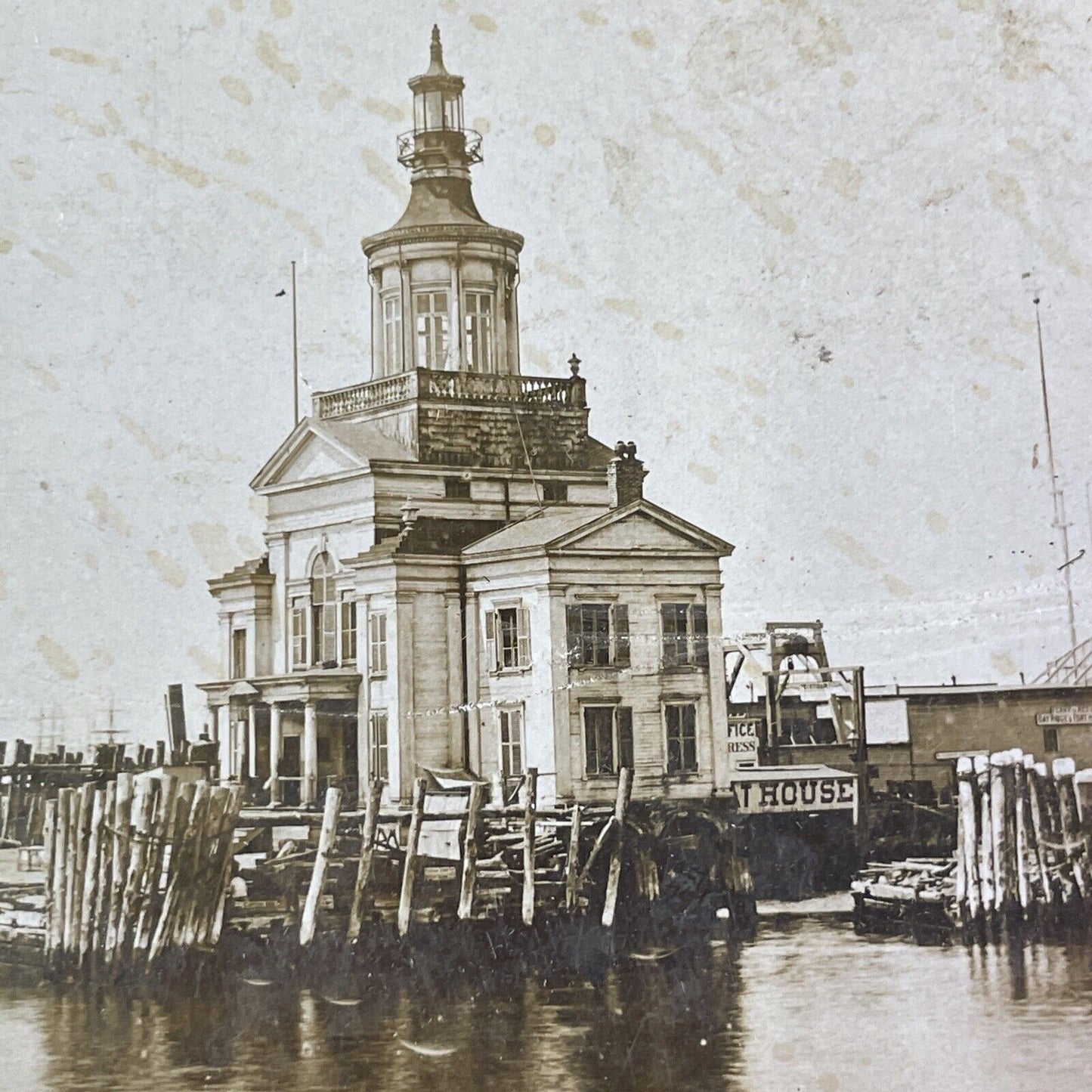 Barge Office Manhattan New York City Stereoview Montgomery Ward c1890 X1934