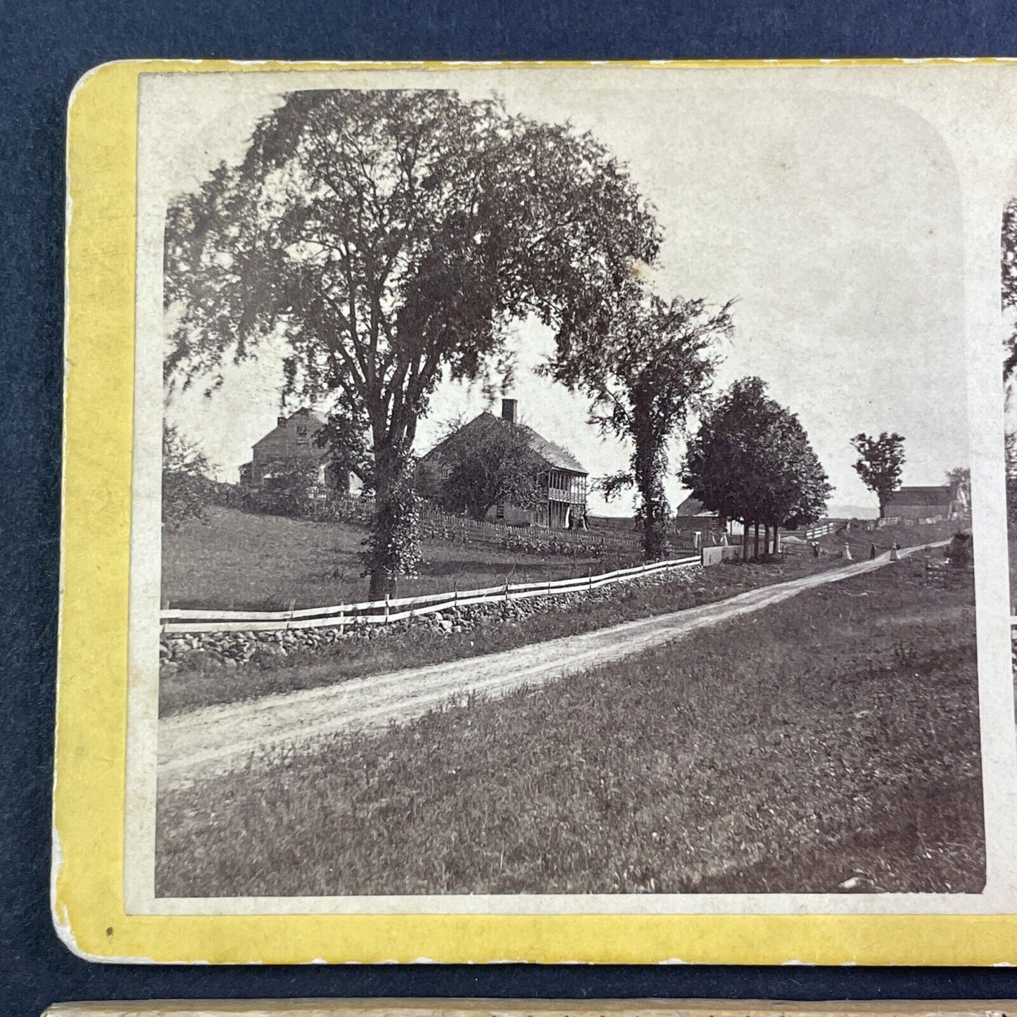 Wentworth New Hampshire Farm Stereoview A.F. Clough Antique c1860s Y890