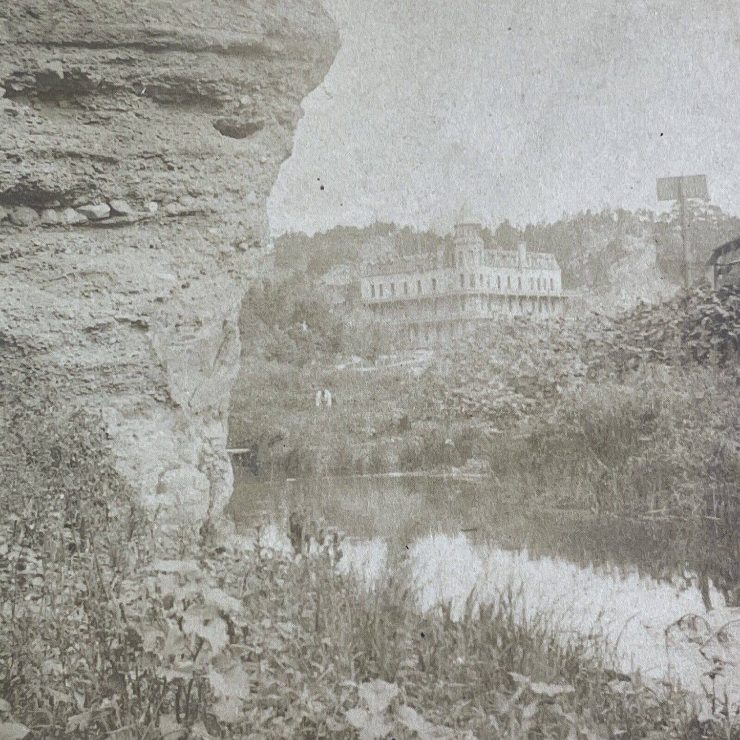 The Gillespie Hotel Stereoview Hot Springs South Dakota Antique c1891 X3854