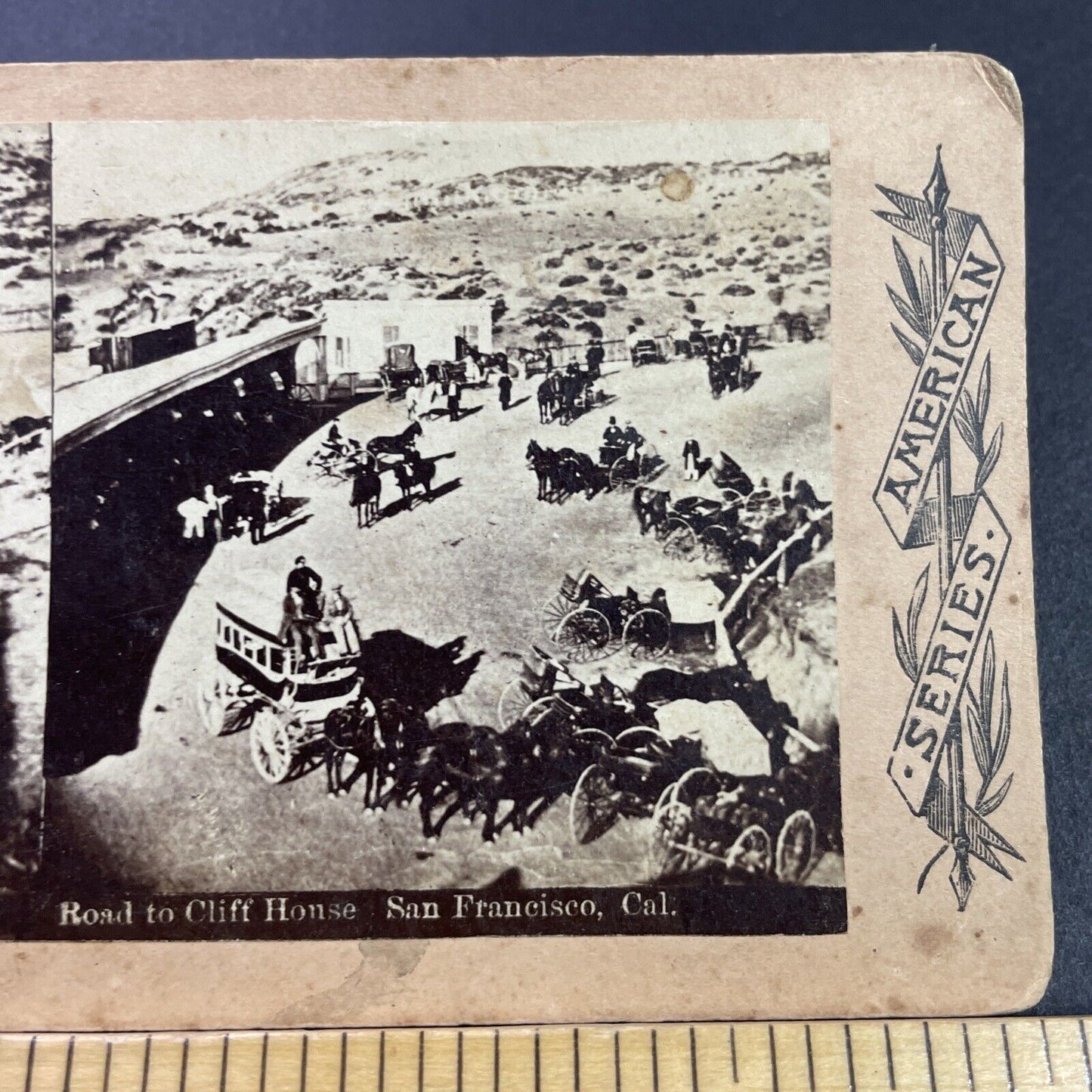 Antique 1870s Horse And Buggy San Francisco CA Stereoview Photo Card P3784