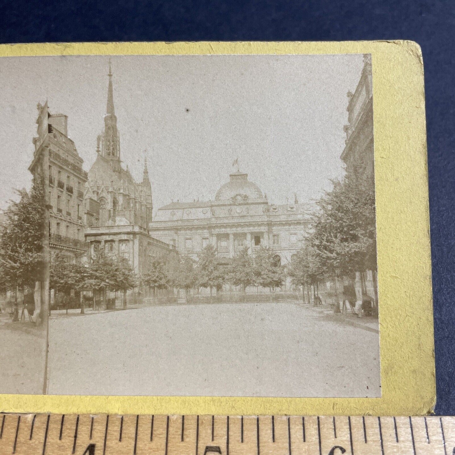 Antique 1870s Palace Of Justice Paris France Stereoview Photo Card P4370