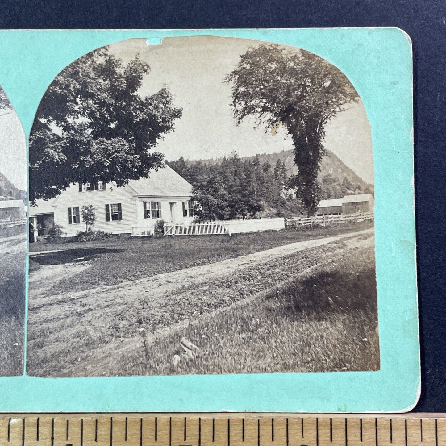 Farm House In Orford NH Stereoview Photo Card CB Cheney Antique c1875 X1223