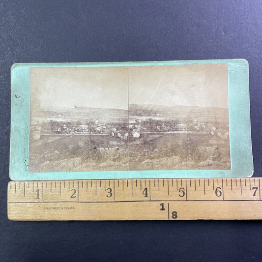 Boscawen New Hampshire Downtown Stereoview MC Harriman Antique c1875 X1217
