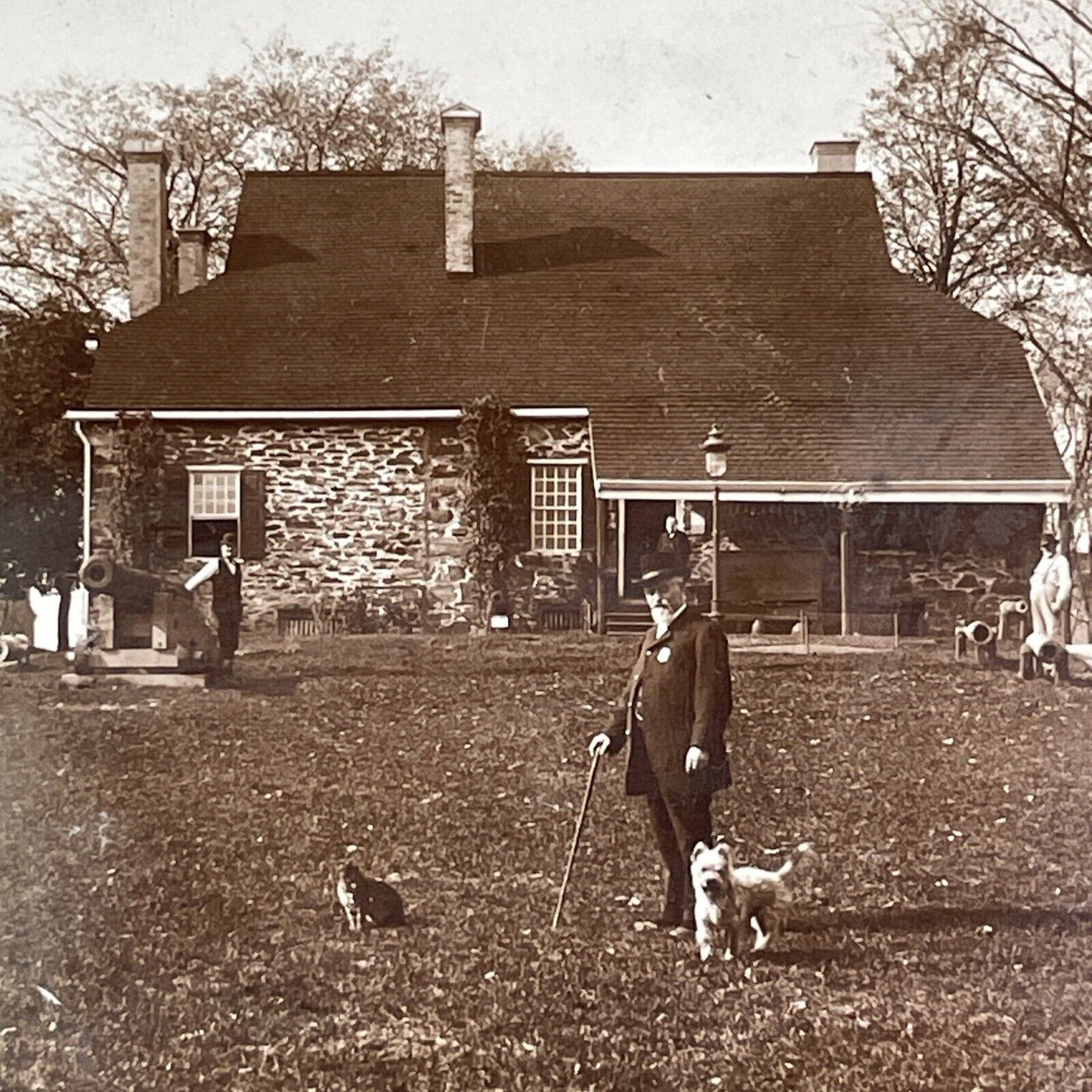 George Washington Headquarters Stereoview Newburgh New York Antique c1899 Y1131