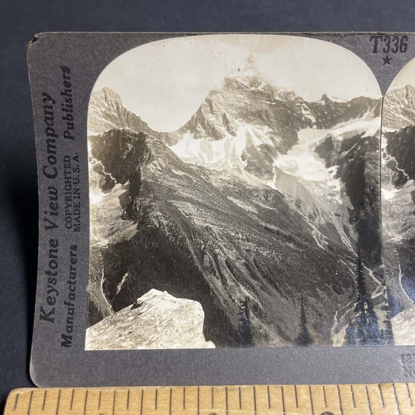 Antique 1920s Mount Sir Donald British Columbia Stereoview Photo Card P4861