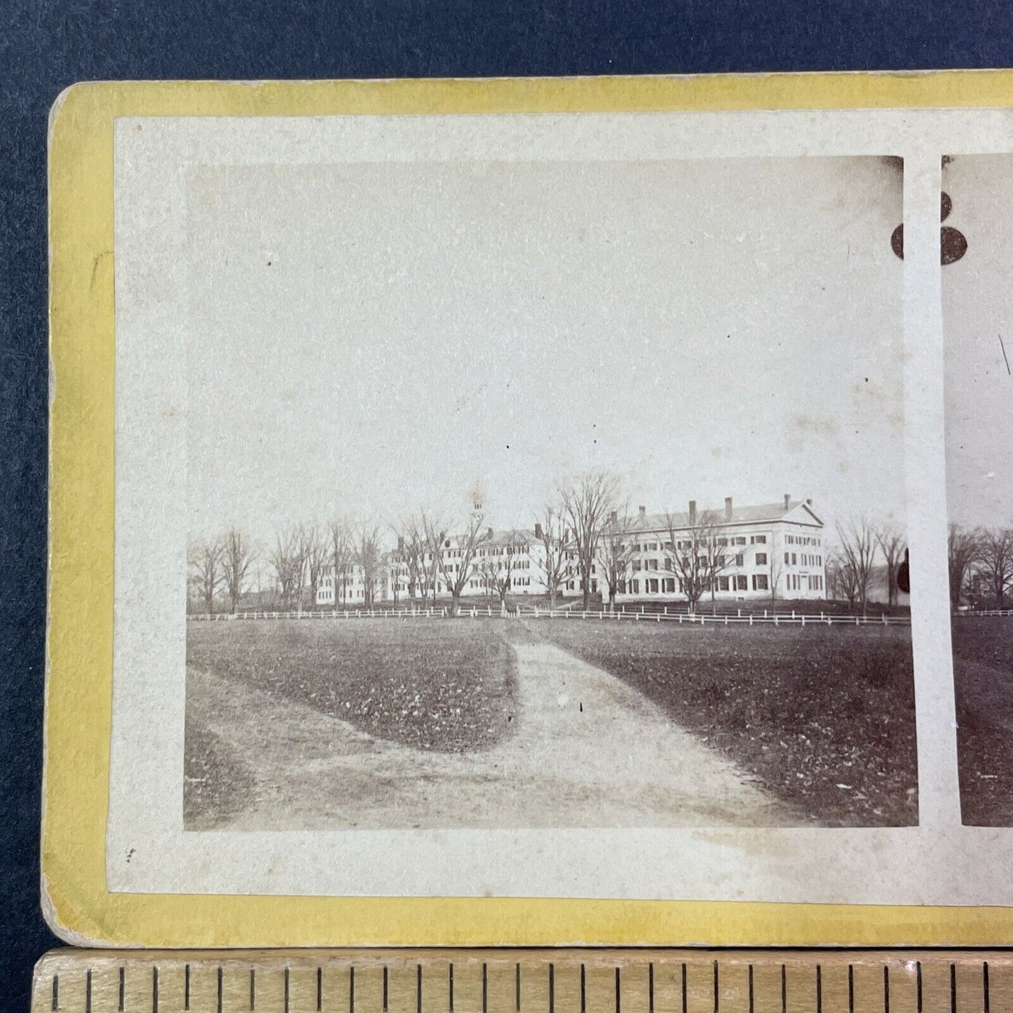 Dartmouth College Hanover NH Stereoview Photo Card HO Bly Antique c1870 X942