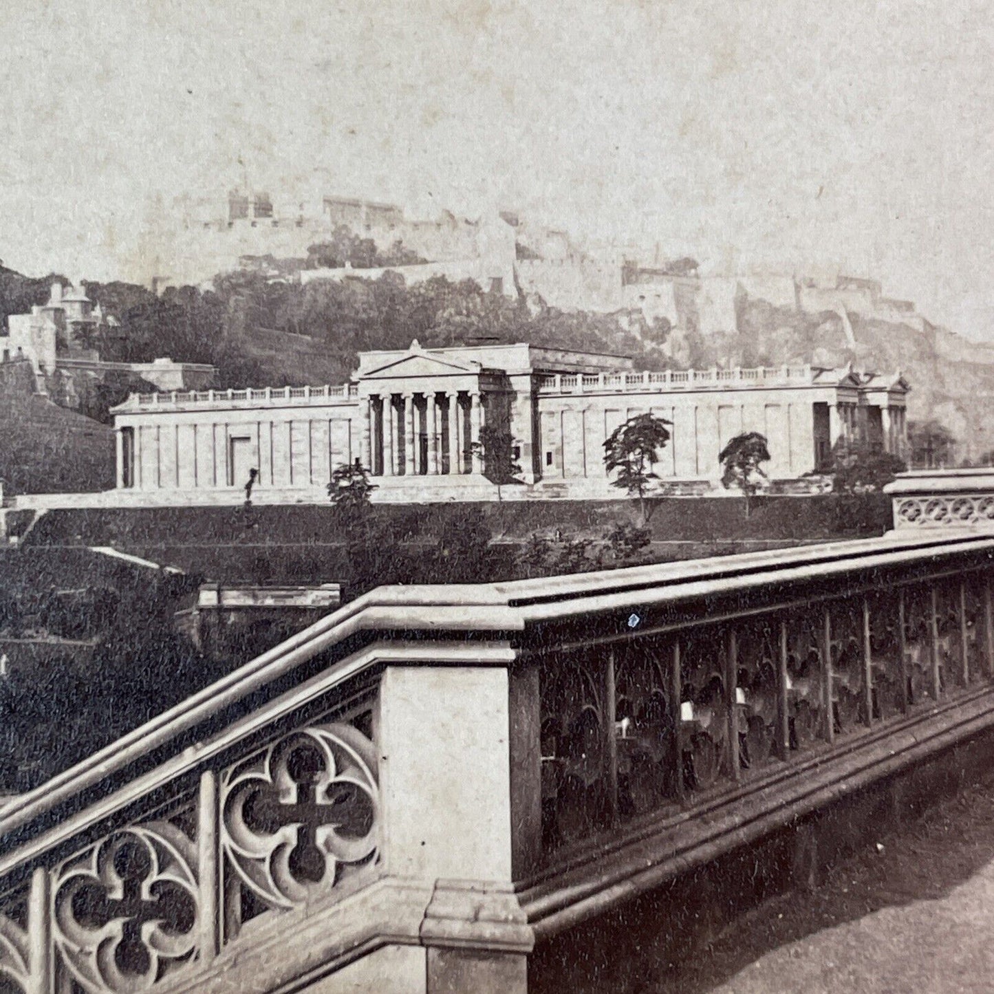 Scottish National Gallery of Edinburgh Scotland Stereoview Antique c1860 Y979