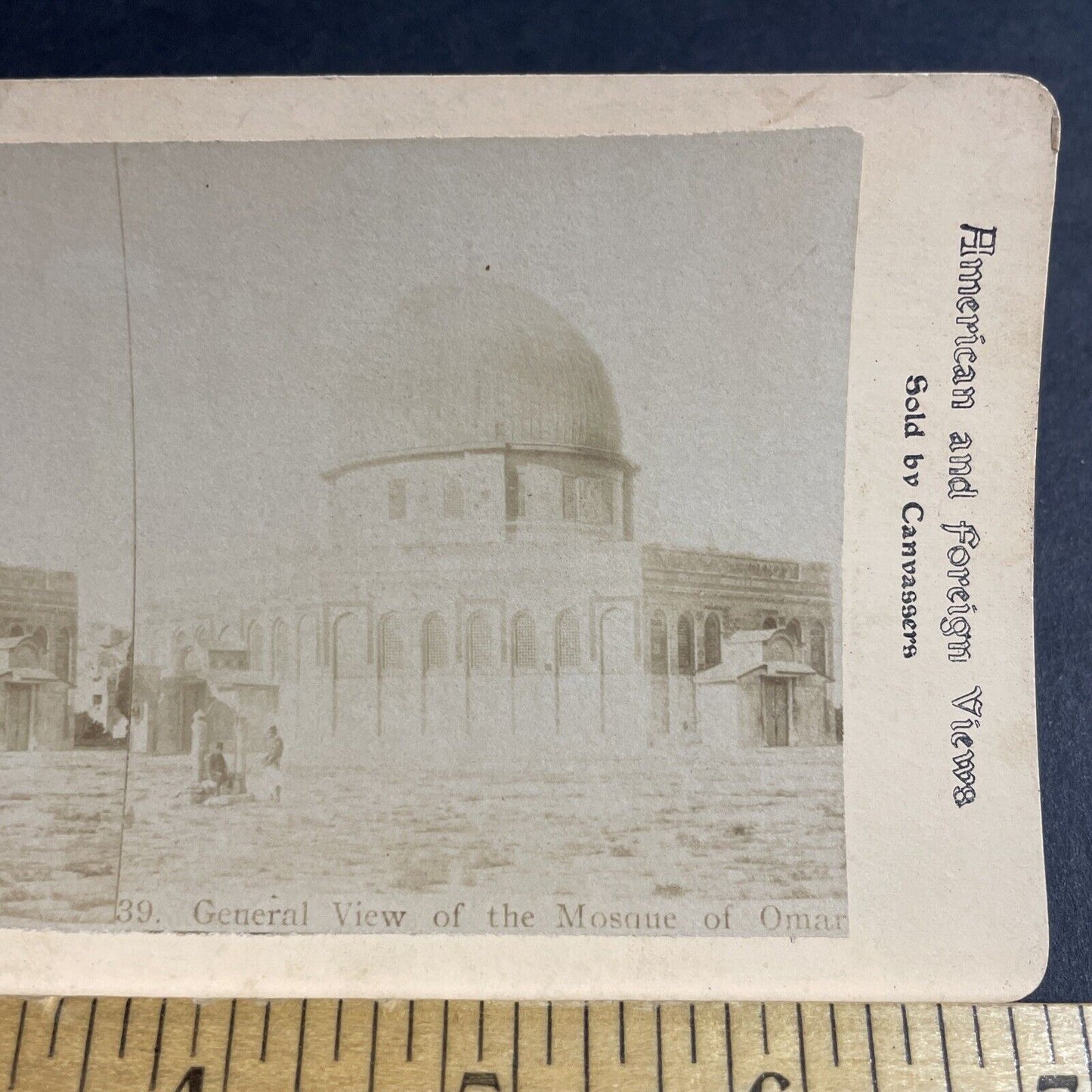 Antique 1870s Main Mosque In Oman Middle East Stereoview Photo Card P4613