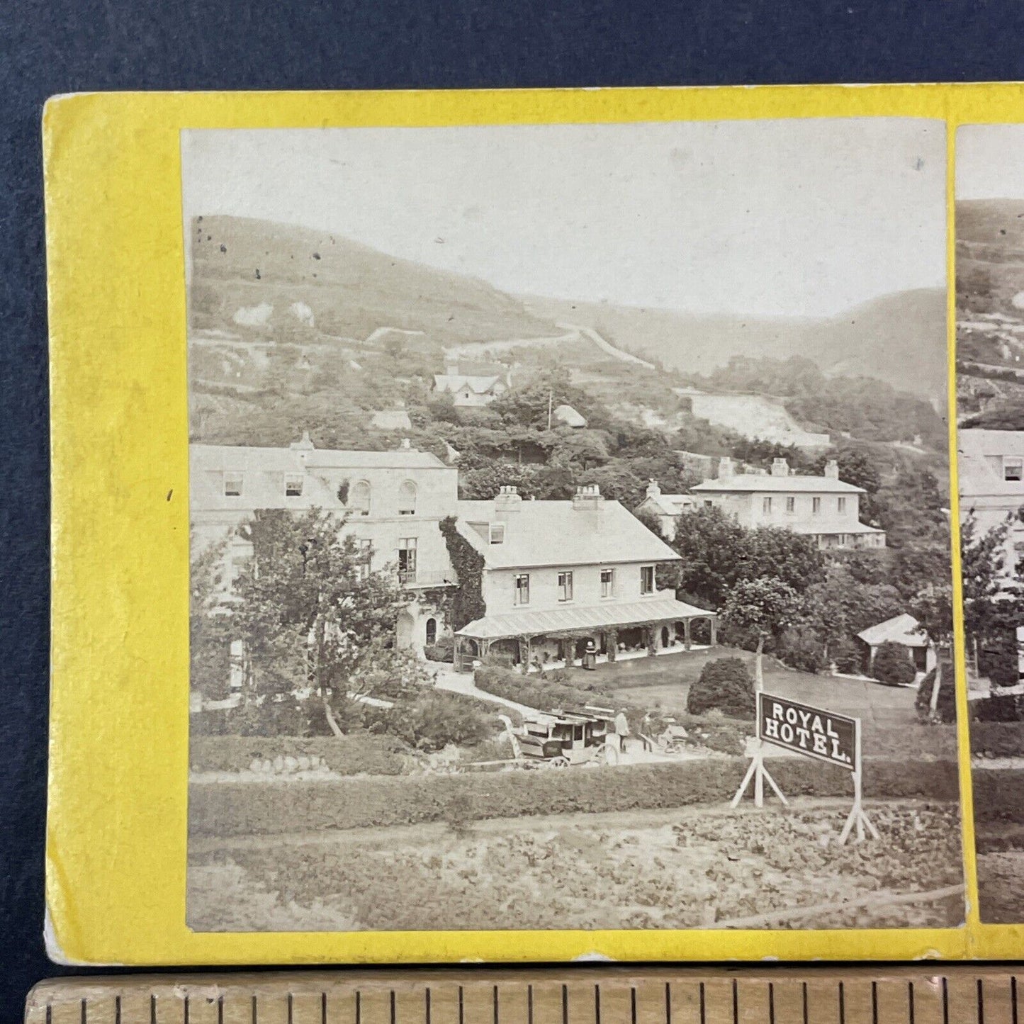 Royal Hotel Ventnor Isle of Wight Stereoview Frederick Hudson Antique 1870 X2586