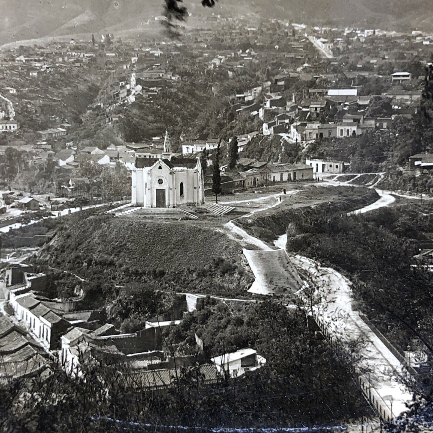 Antique 1925 City Of Caracas Venezuela Stereoview Photo Card P2039