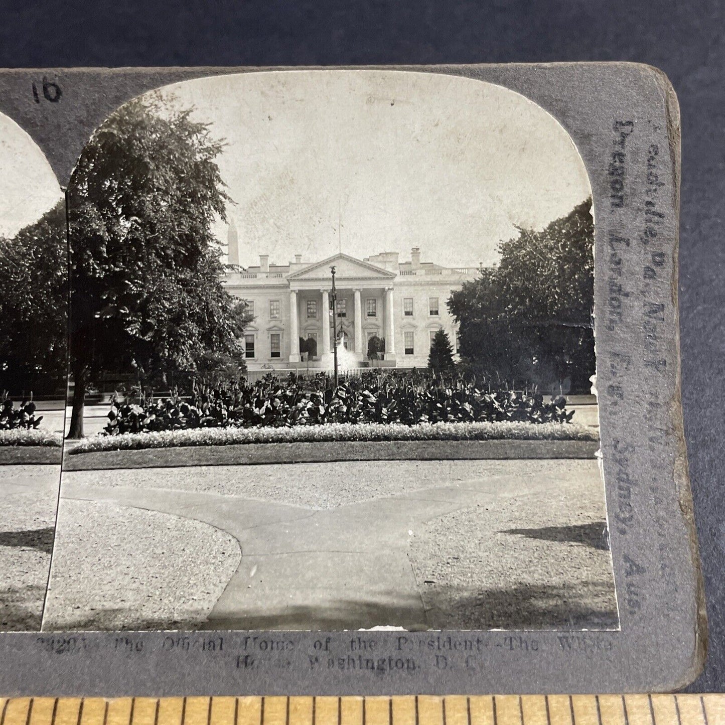 Antique 1909 The White House Washington DC Stereoview Photo Card P4306