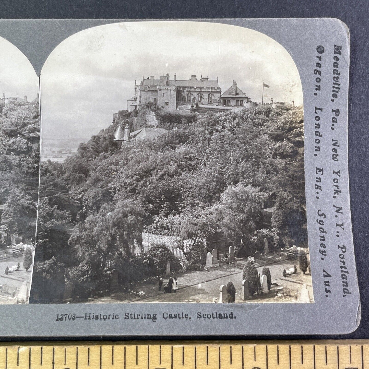 Stirling Castle Scotland Stereoview B.L. Singley Antique c1909 Y2198