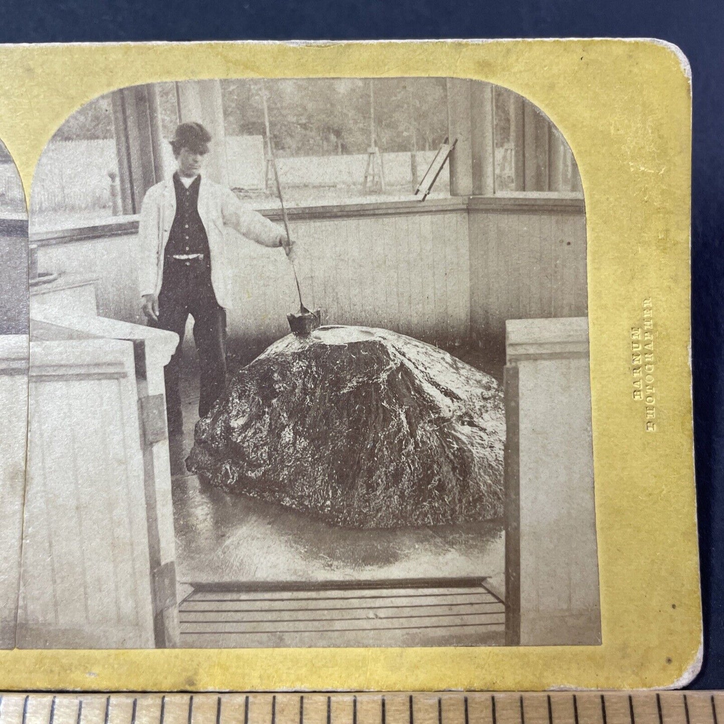 Antique 1870s High Rock Spring Saratoga Springs  Stereoview Photo Card P2460-06