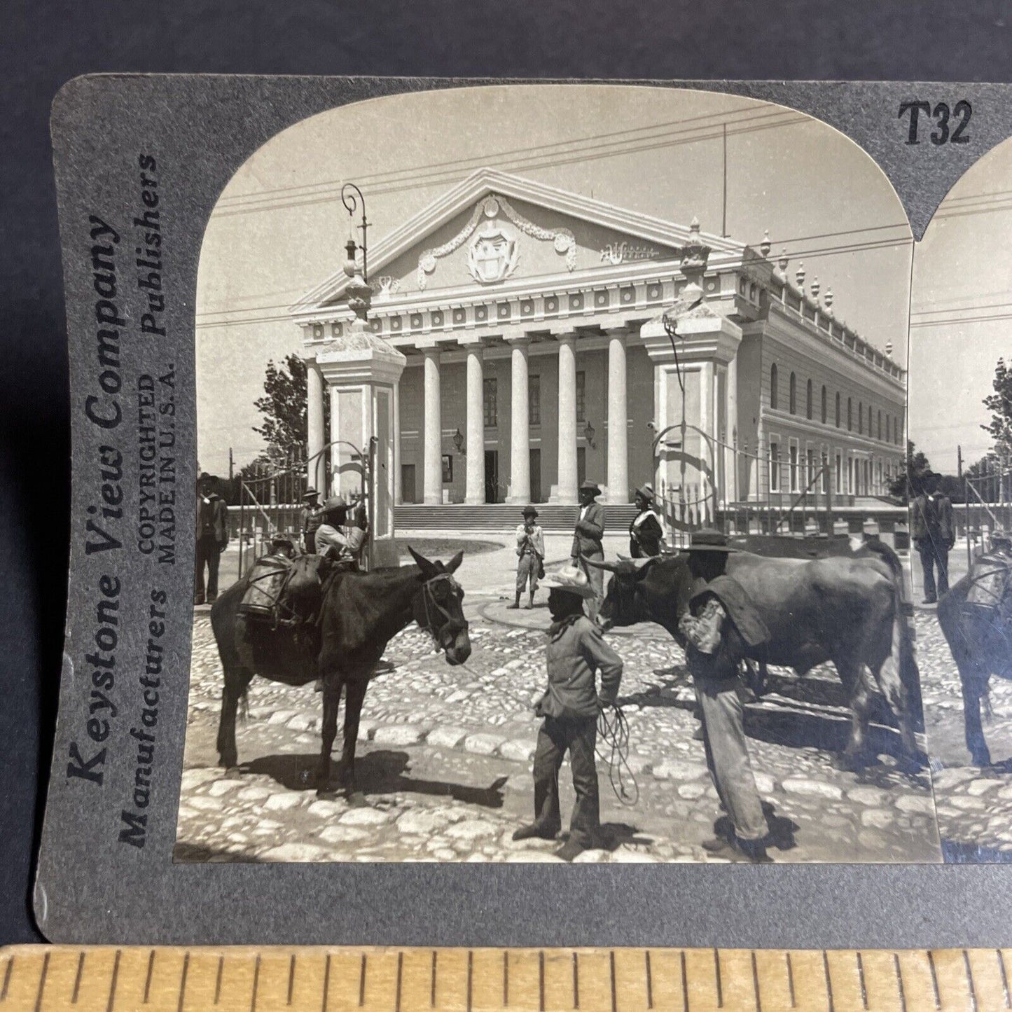 Antique 1910s Guatemala City National Theater Stereoview Photo Card P4469