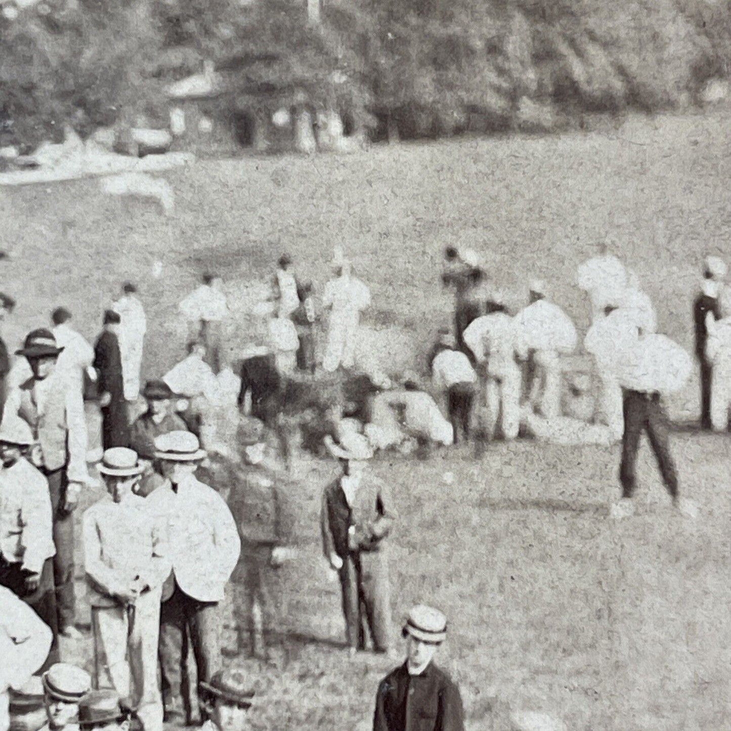 New York Knickerbockers? Central Park NY Stereoview Baseball Antique c1867 X4184