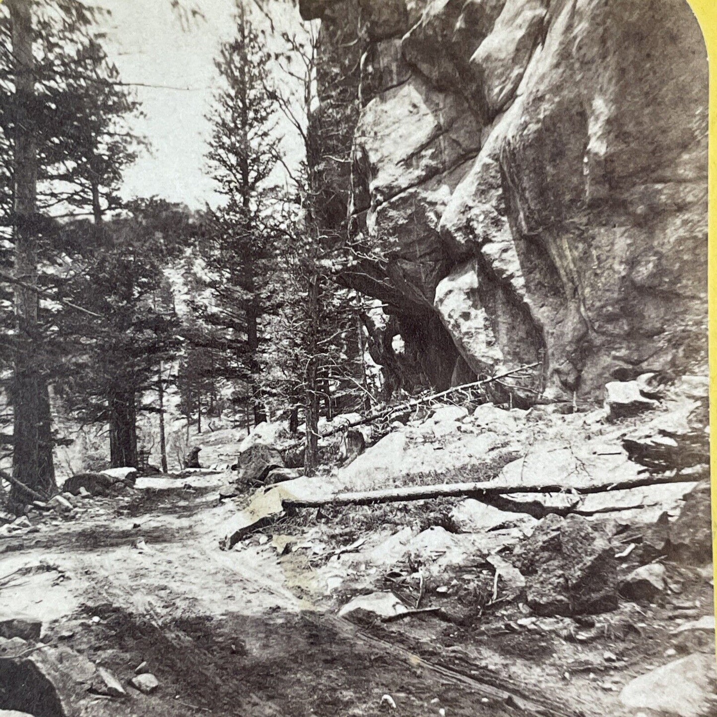 W.H. Jackson Hayden Geological Survey Stereoview Boulder Canyon CO c1872 X3636