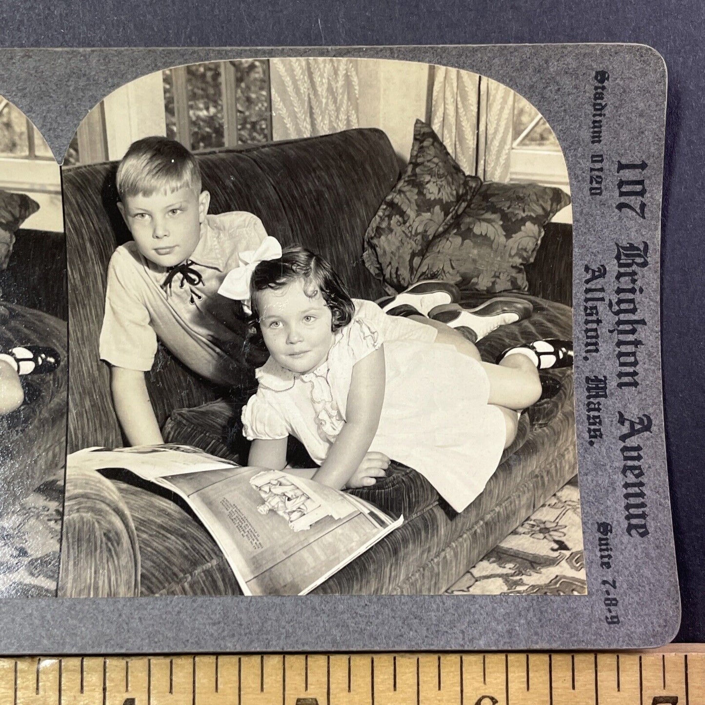 Dr. Freeman Pell Clason Children Stereoview Hartford CT Antique c1933 X2774