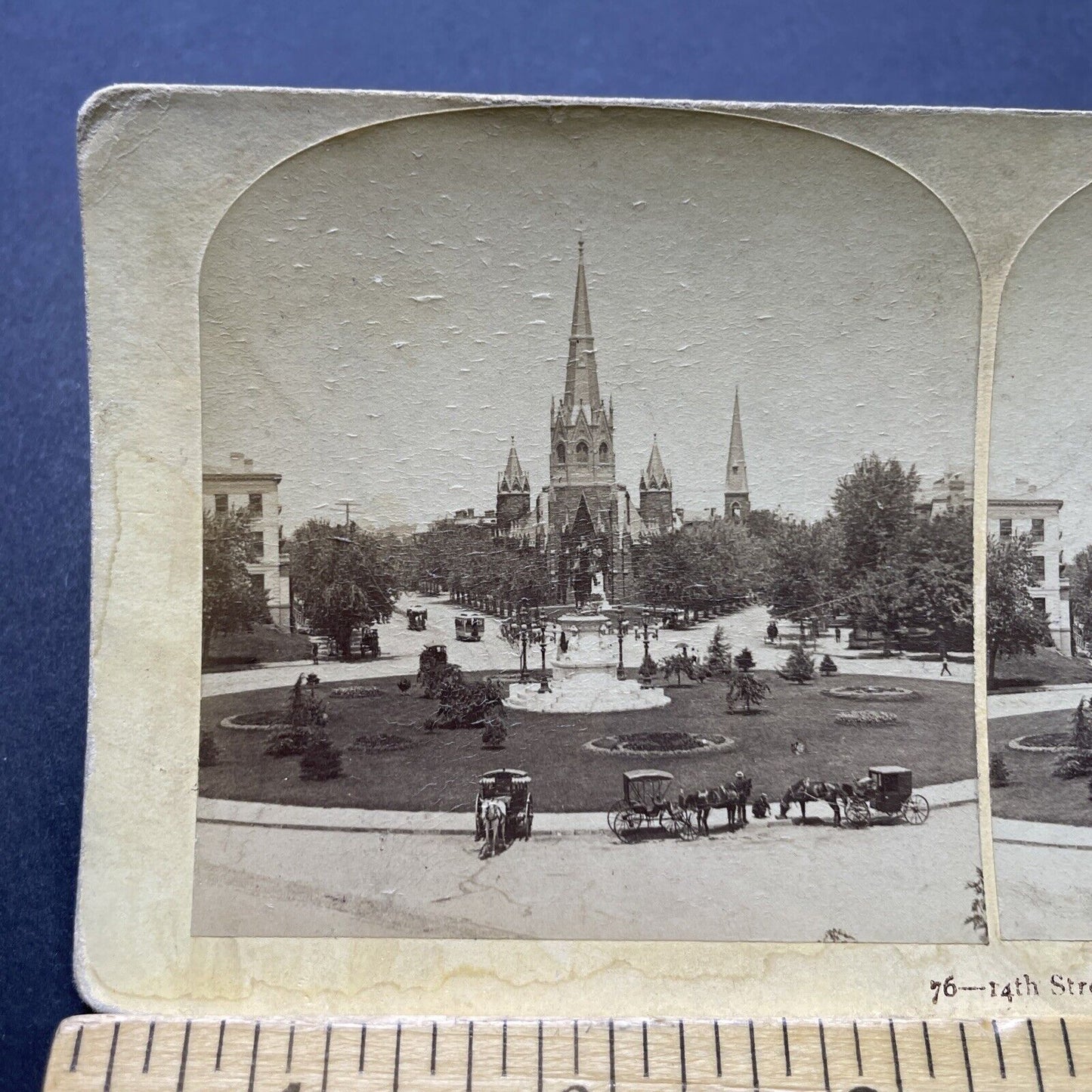 Antique 1870s Luther Place Memorial Church Washington Stereoview Photo Card 2489