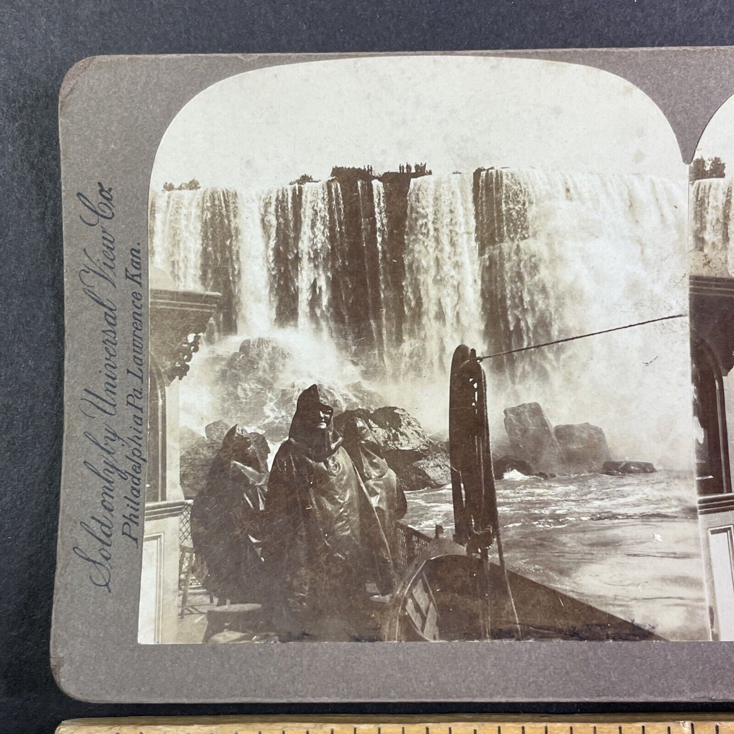 Aboard the Maid of the Mist Niagara Falls Stereoview Antique c1903 Y3011