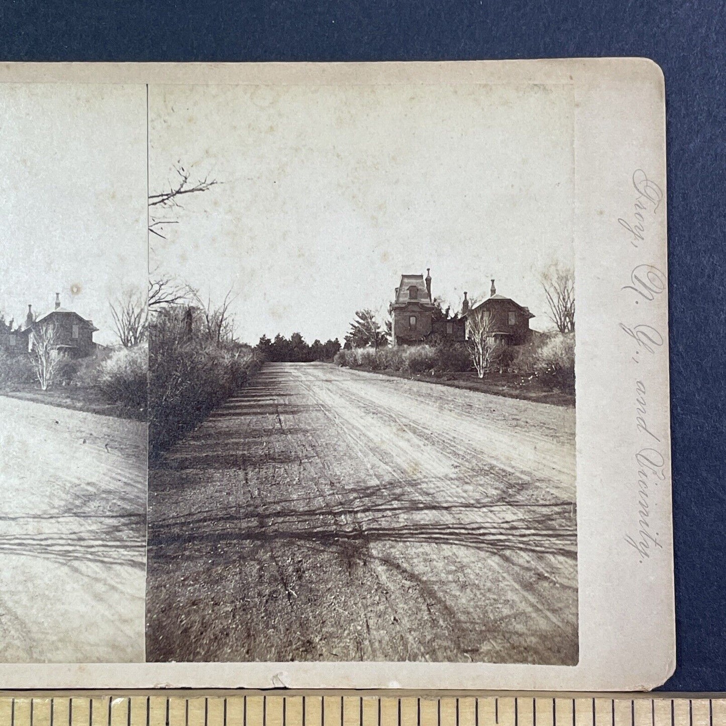Oakwood Cemetery Entrance Gatehouse Troy New York Stereoview c1880s Y998
