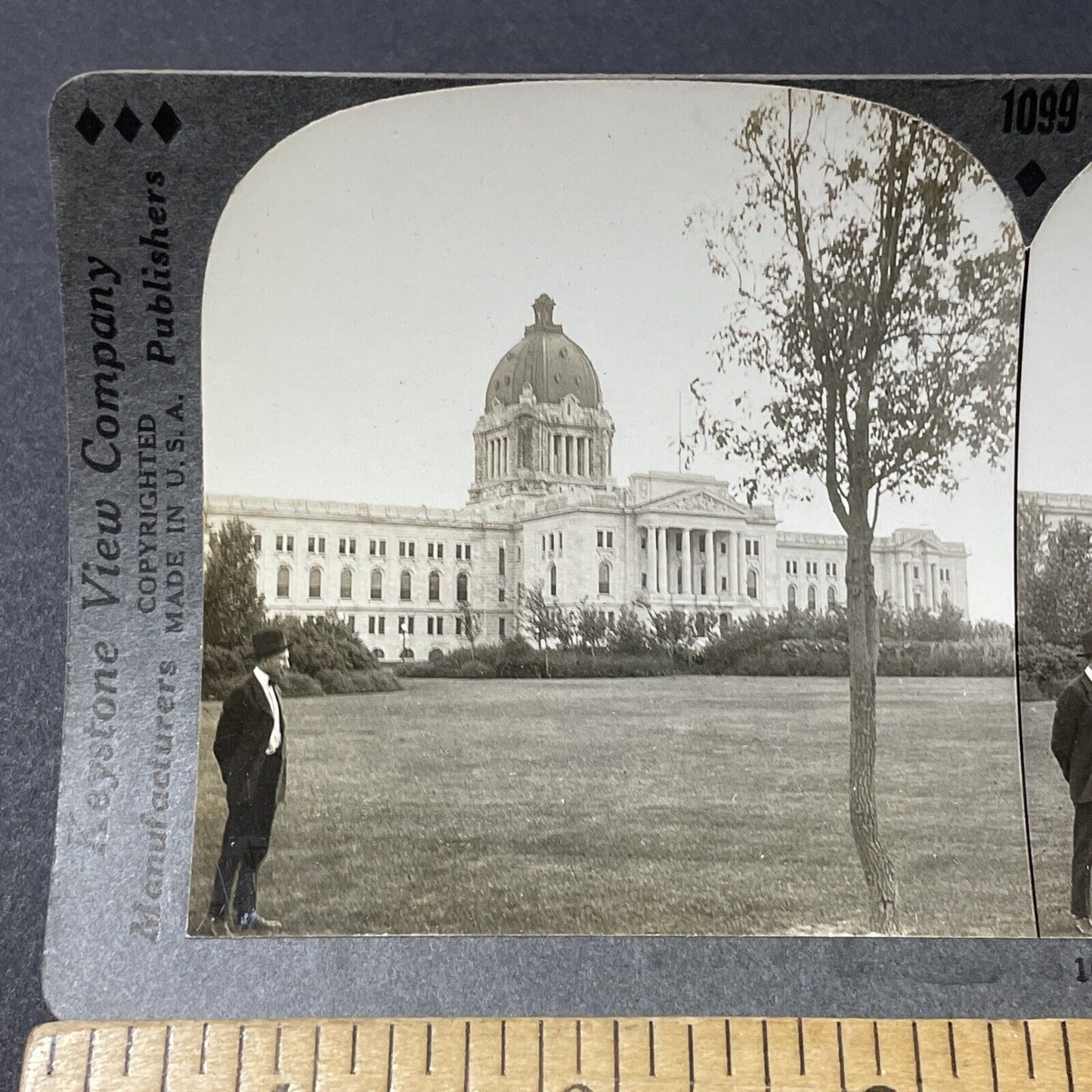 Antique 1910s Parliament Building Regina Saskatchewan Stereoview Photo Card 2649