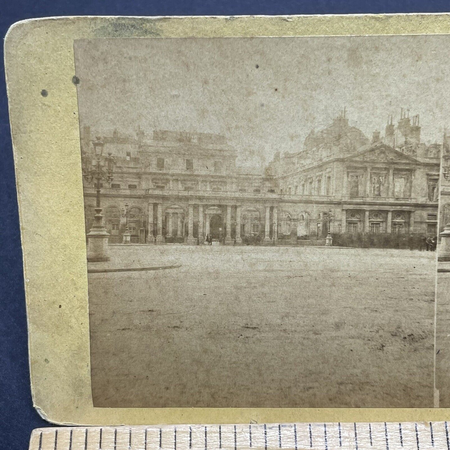 Antique 1875 Palais Royale Royal Palace Paris France Stereoview Photo Card P1860