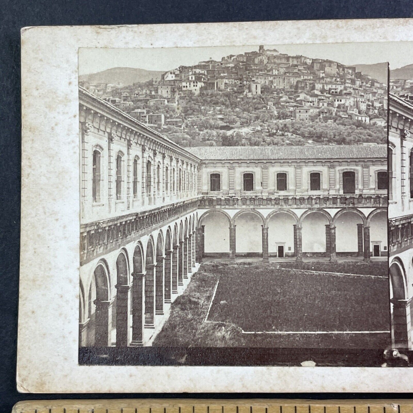 Naples on the Hill Italy Stereoview att. to Michele Amodio Antique c1865 X3782