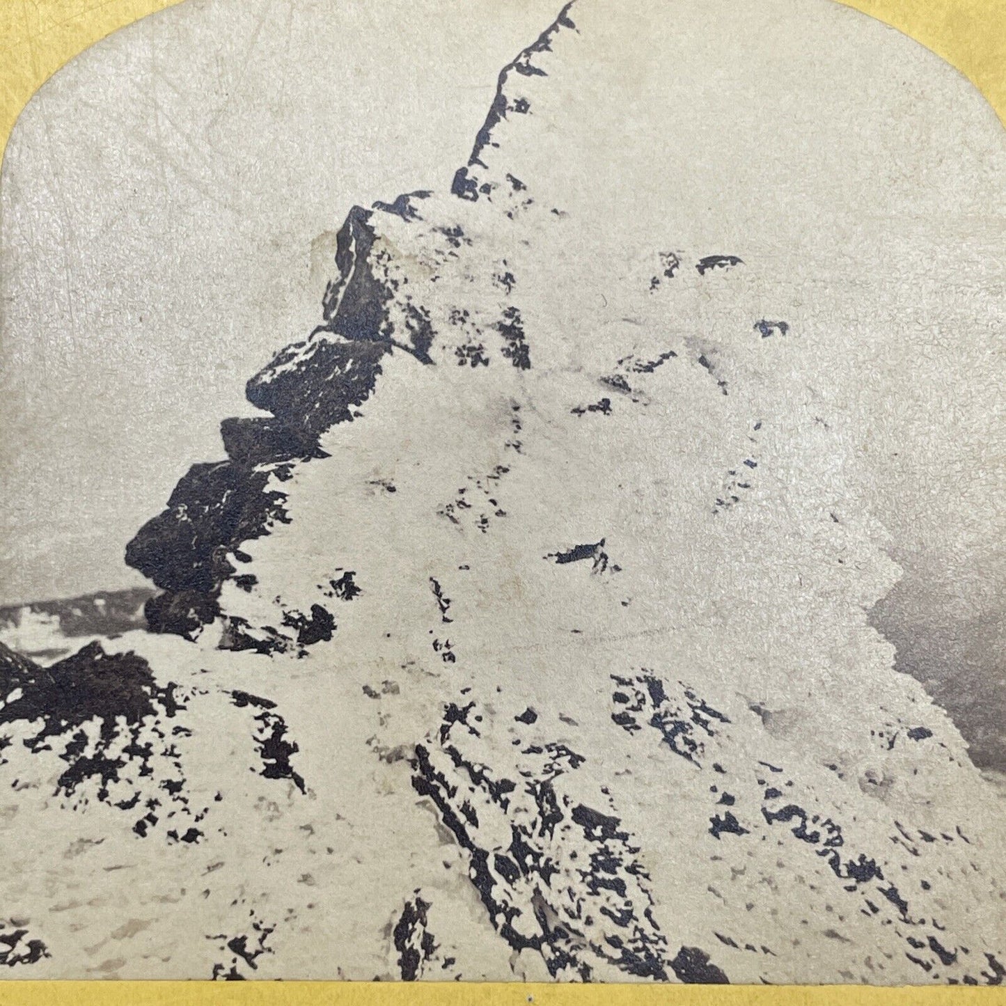 Antique 1870s First Photos Of Mount Washington Peak Stereoview Photo Card P1161