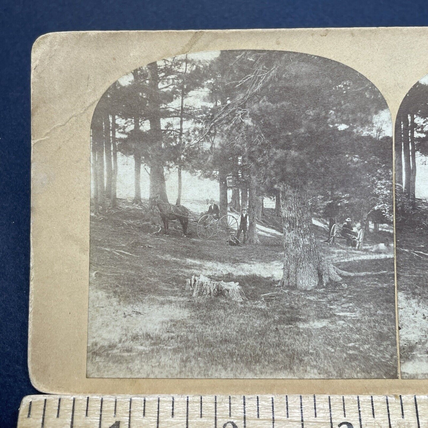 Antique 1870s Kingston New Hampshire Roadway Stereoview Photo Card V1730