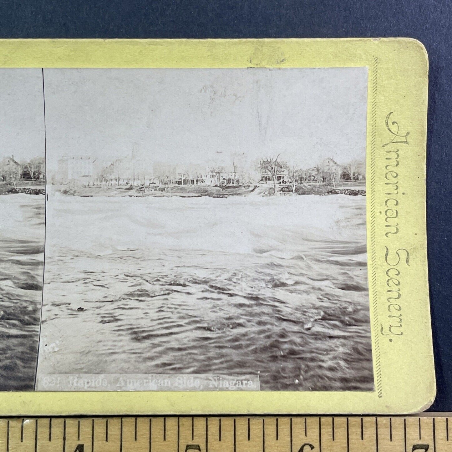 Niagara River Rapids Stereoview Near Chippewa Ontario Antique c1875 X1305