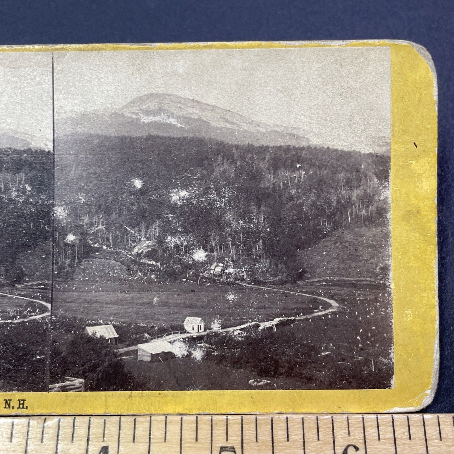 Antique 1869 Mount Washington SIGNED WILLIAM SAUNDERS Stereoview Photo Card 2025