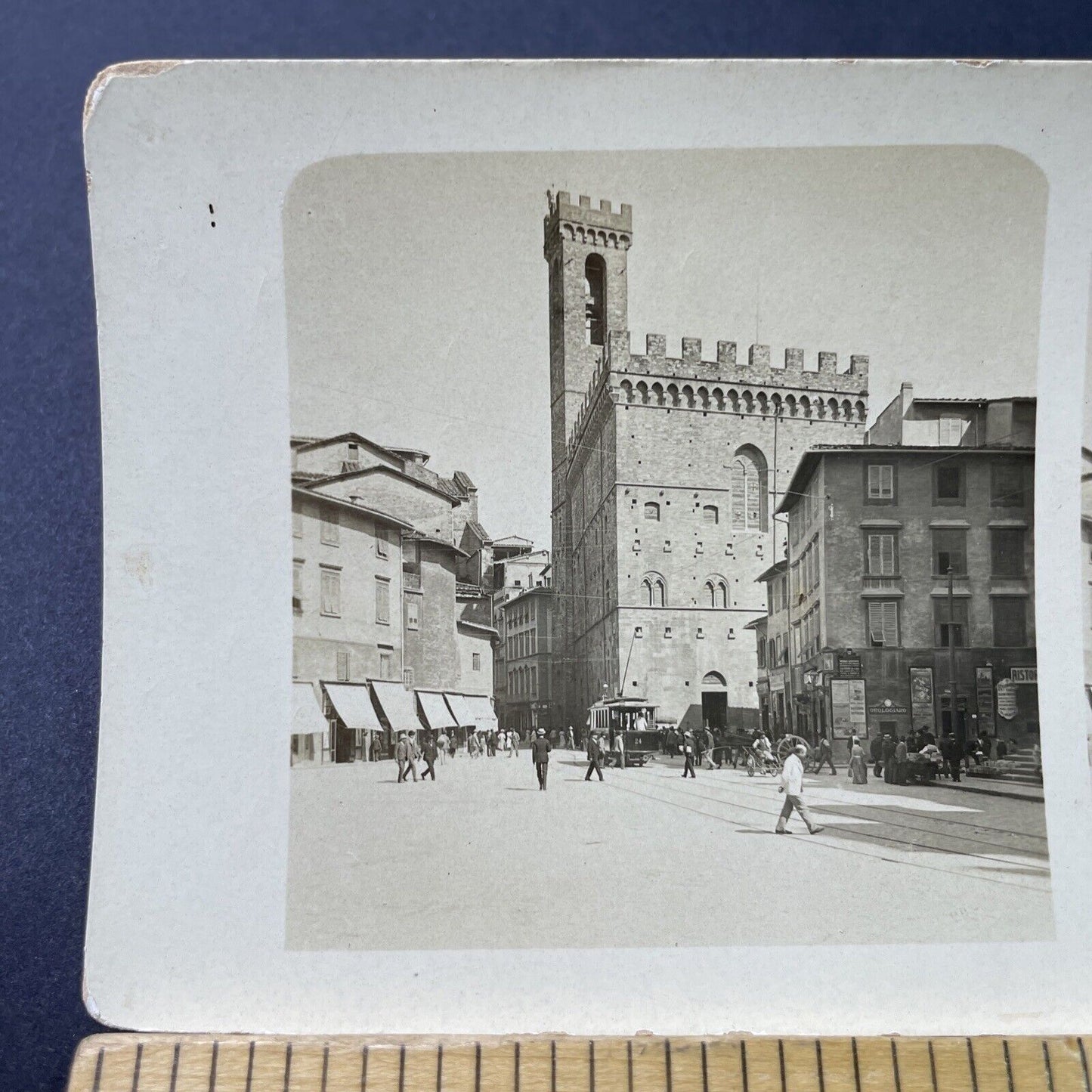 Antique 1920s Bargello Prison Florence Italy Stereoview Photo Card P3051