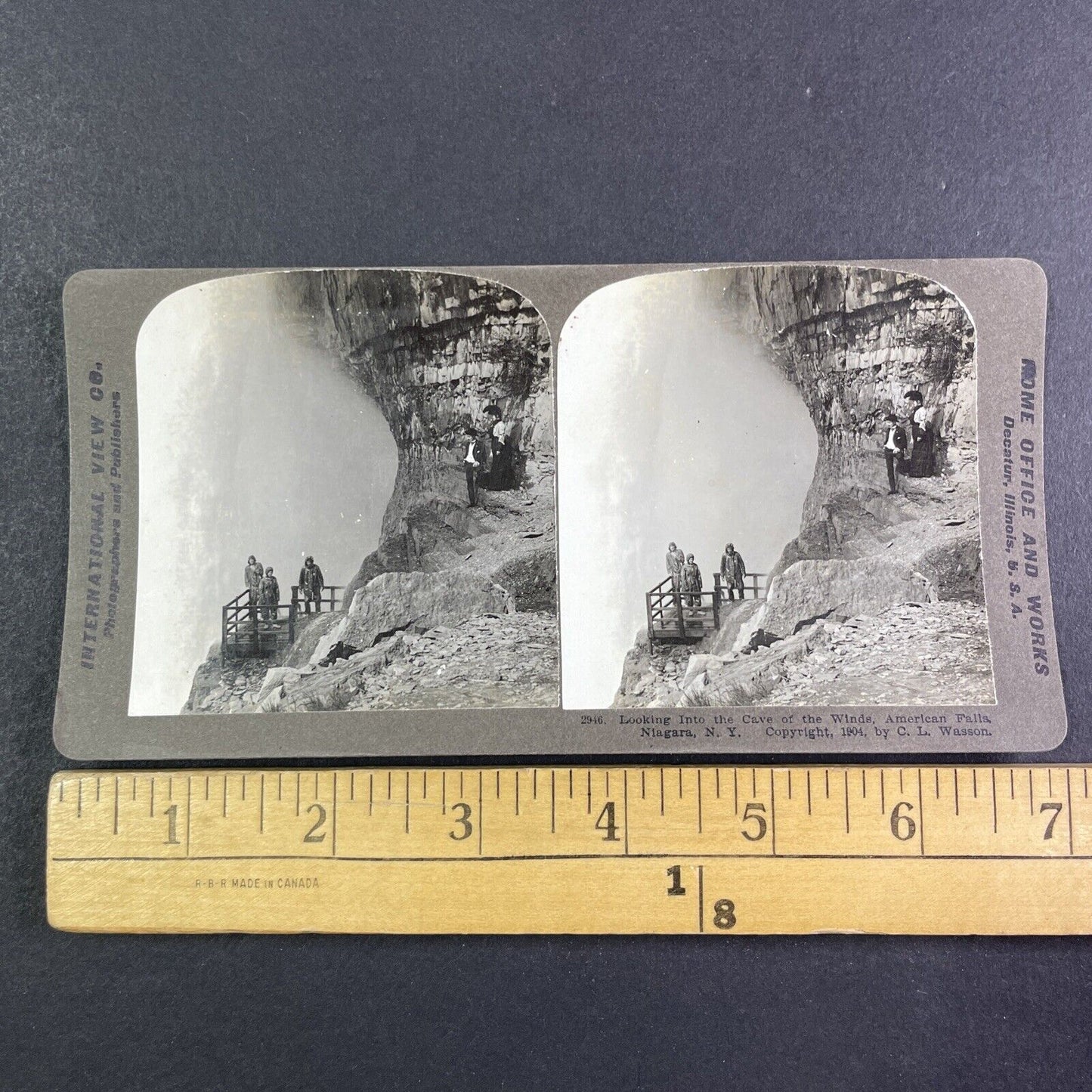 Cave of Winds Niagara Falls New York Stereoview C.L. Wasson c1904 Y3010