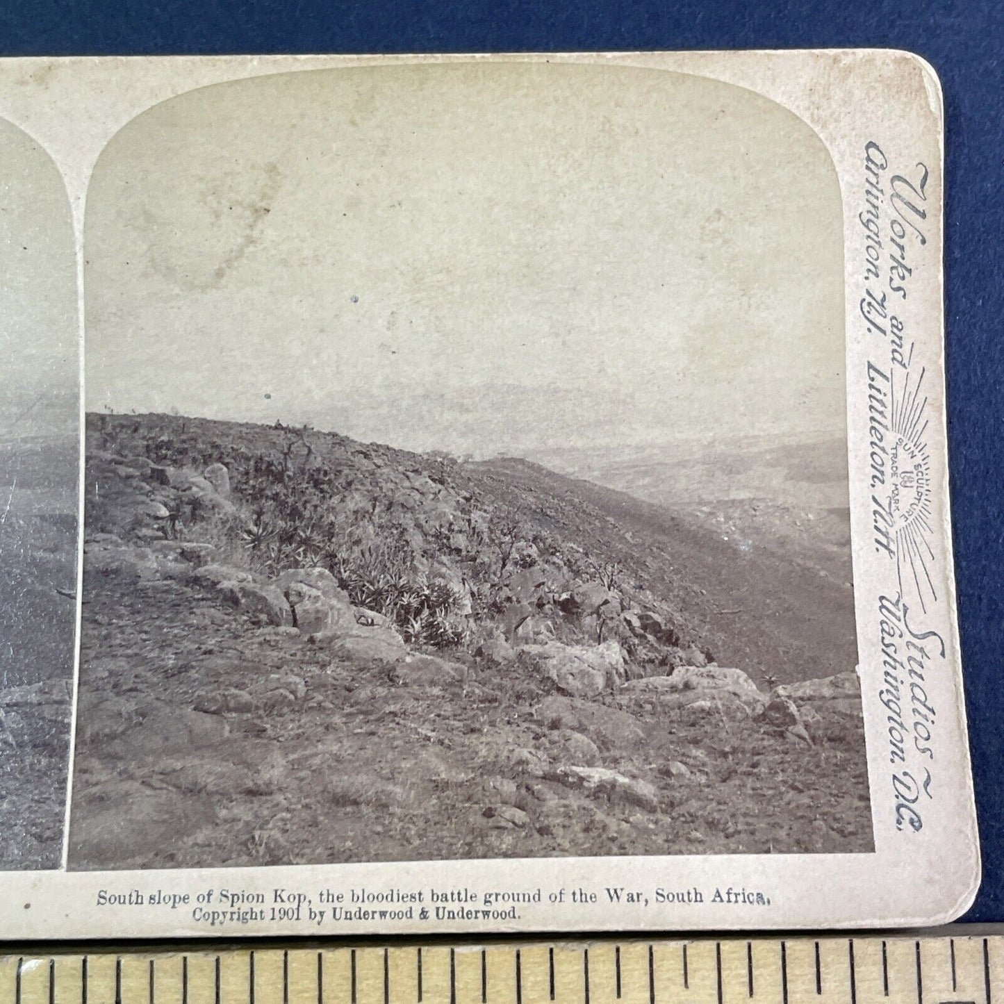 Bloodiest Battleground of the Boer War Stereoview South Africa c1901 Y3014